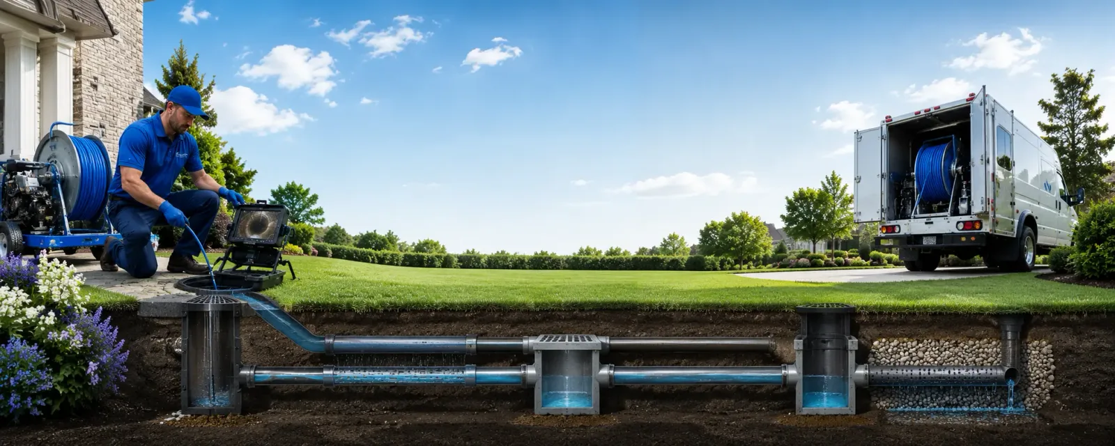 Outdoor drain cleaning information for Lomax, IL